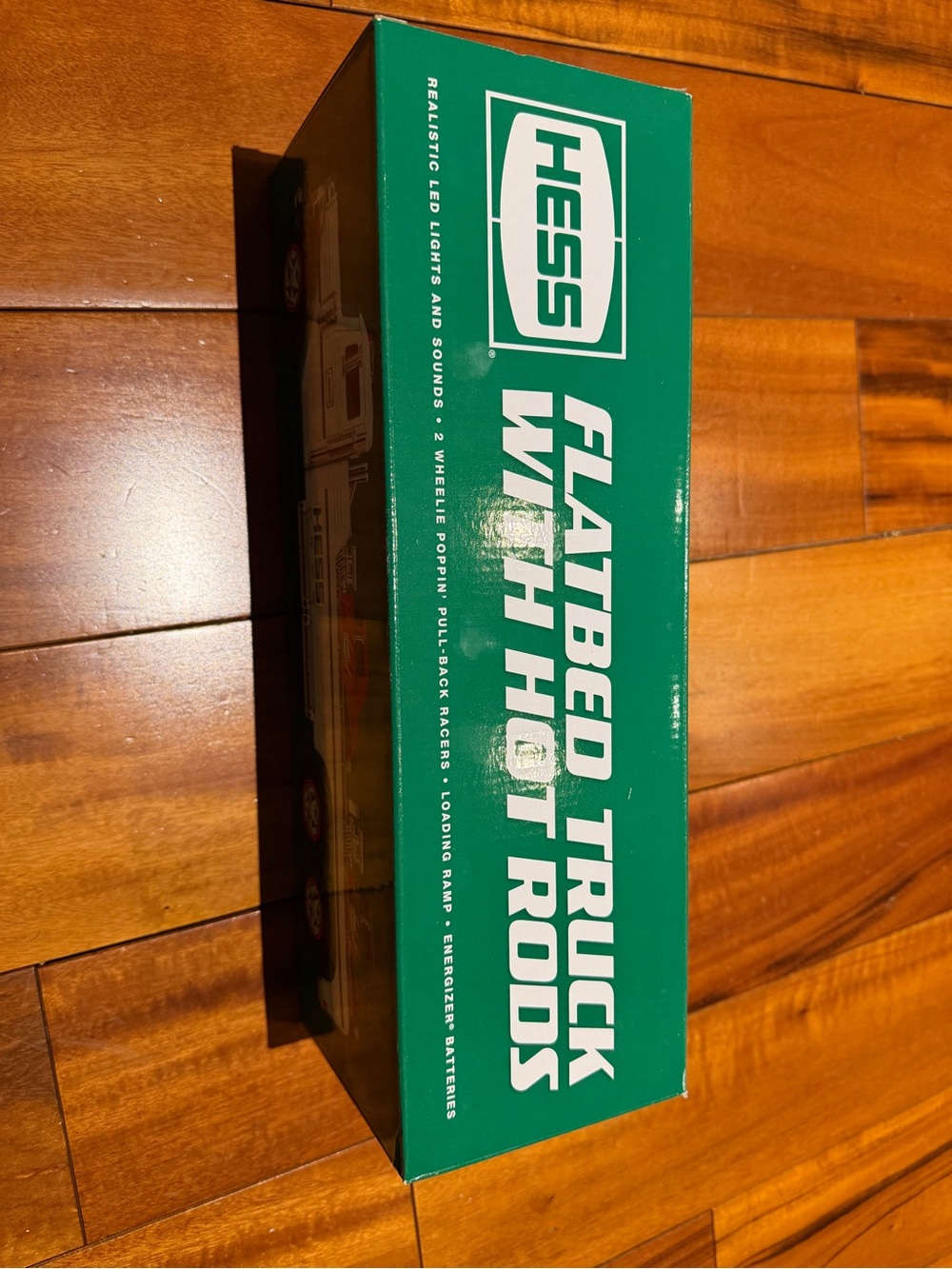 Hess Green Flatbed Truck with Hot Rods Toy